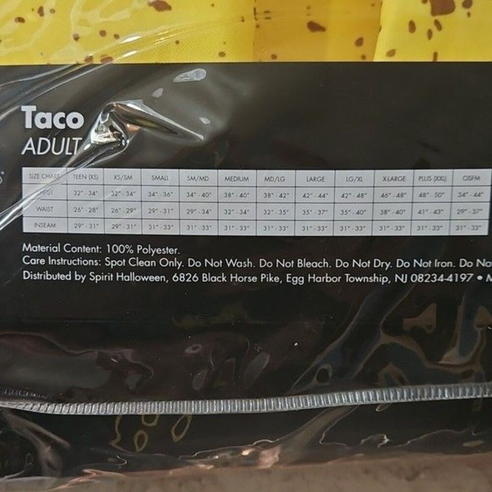 NWT Spirit Taco Costume One Size Fits Most - Picture 5 of 5